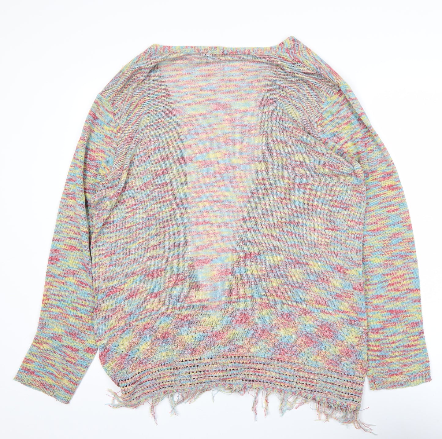 Roman Women’s Multicoloured Open Knit Cardigan Size 18