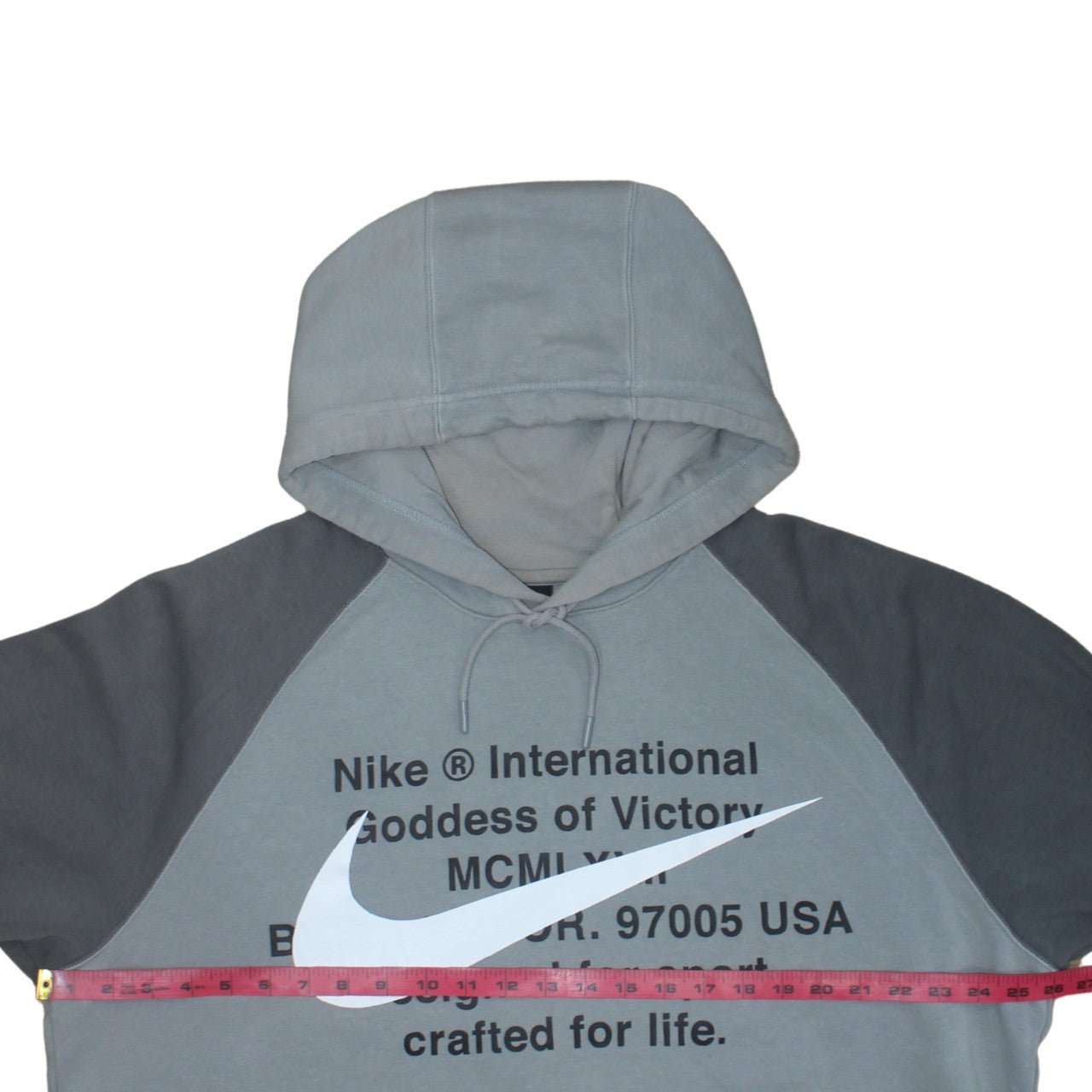 Nike Men's Grey XL Pullover Hoodie Sports Logo Fleece Sweatshirt