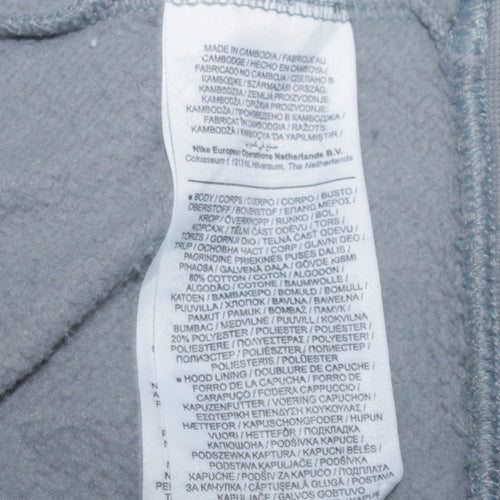 Nike Men's Grey XL Pullover Hoodie Sports Logo Fleece Sweatshirt