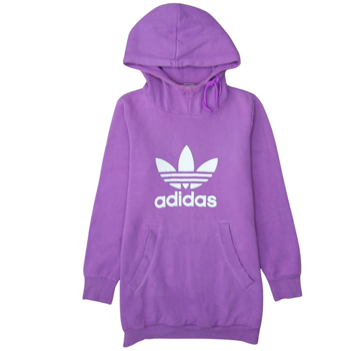 Adidas Womens Purple Pullover Hoodie Sweatshirt Size M Relaxed Fit