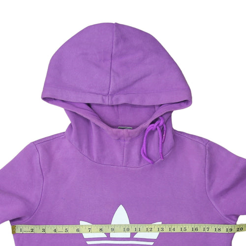 Adidas Womens Purple Pullover Hoodie Sweatshirt Size M Relaxed Fit