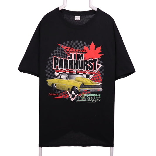 The Authentic T-Shirt Company Men’s Black XL Jim Parkhurst Racing Graphic Tee