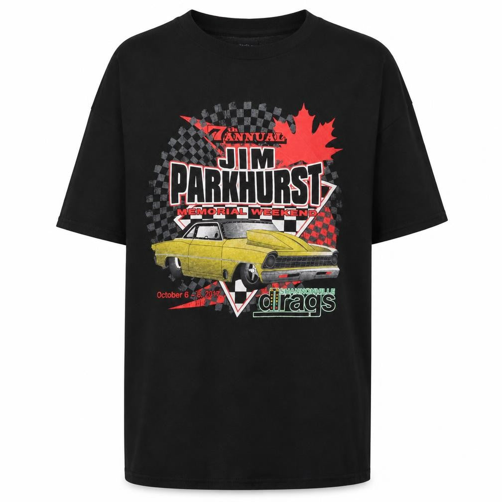 The Authentic T-Shirt Company Men’s Black XL Jim Parkhurst Racing Graphic Tee