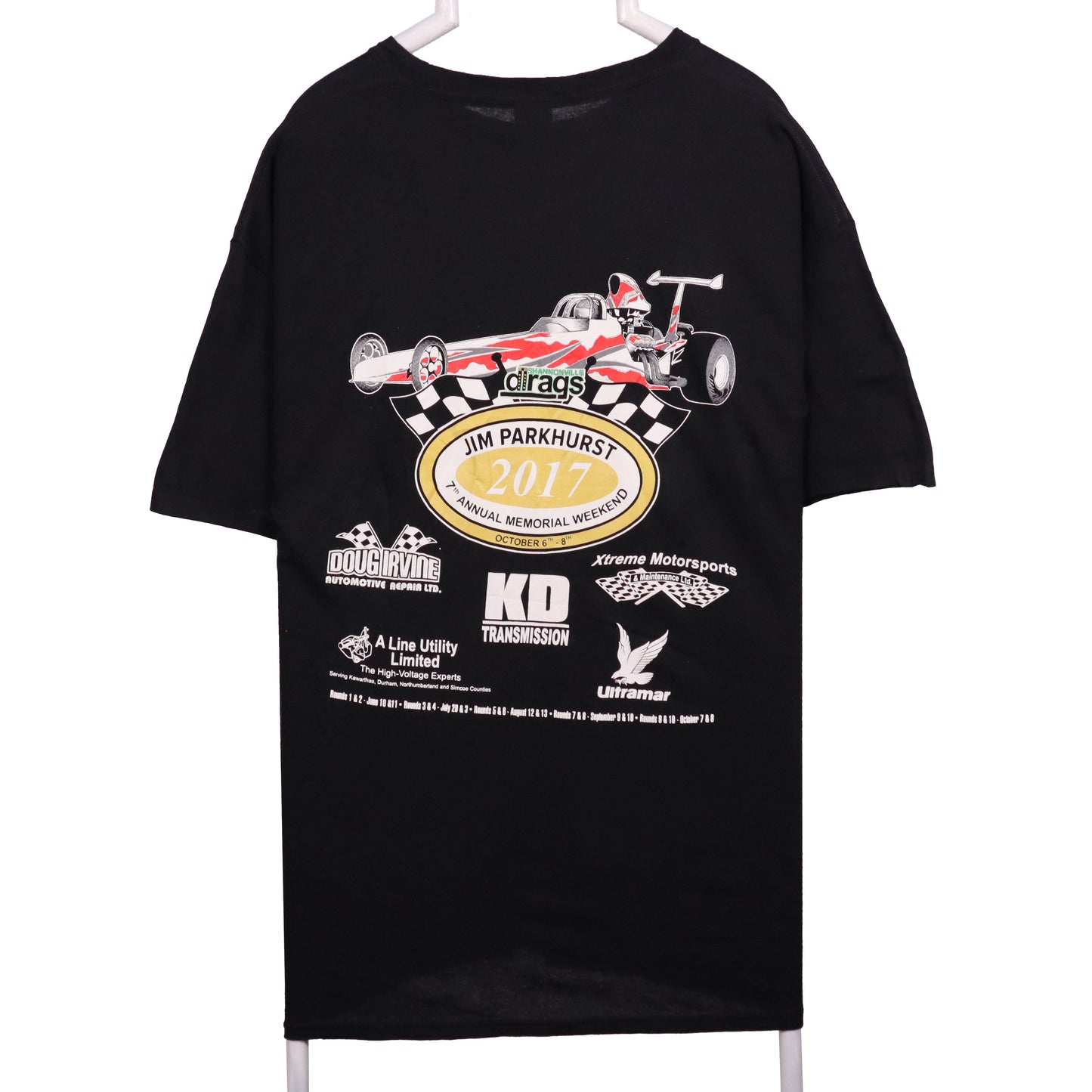 The Authentic T-Shirt Company Men’s Black XL Jim Parkhurst Racing Graphic Tee