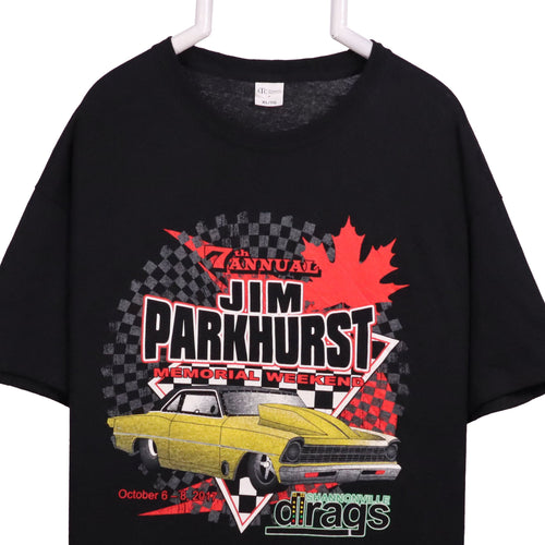 The Authentic T-Shirt Company Men’s Black XL Jim Parkhurst Racing Graphic Tee