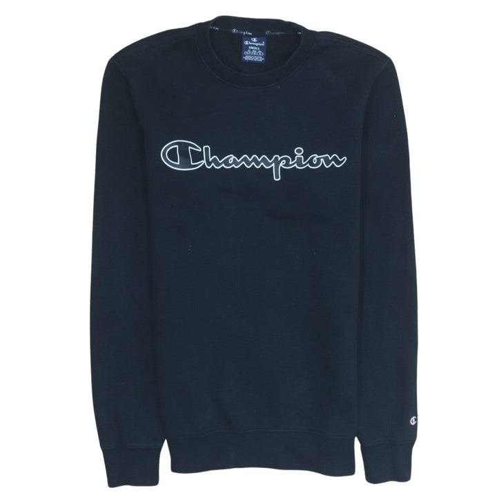 Champion Men's Black Small Crew Neck Pullover Sweatshirt