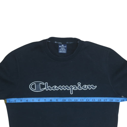Champion Men's Black Small Crew Neck Pullover Sweatshirt