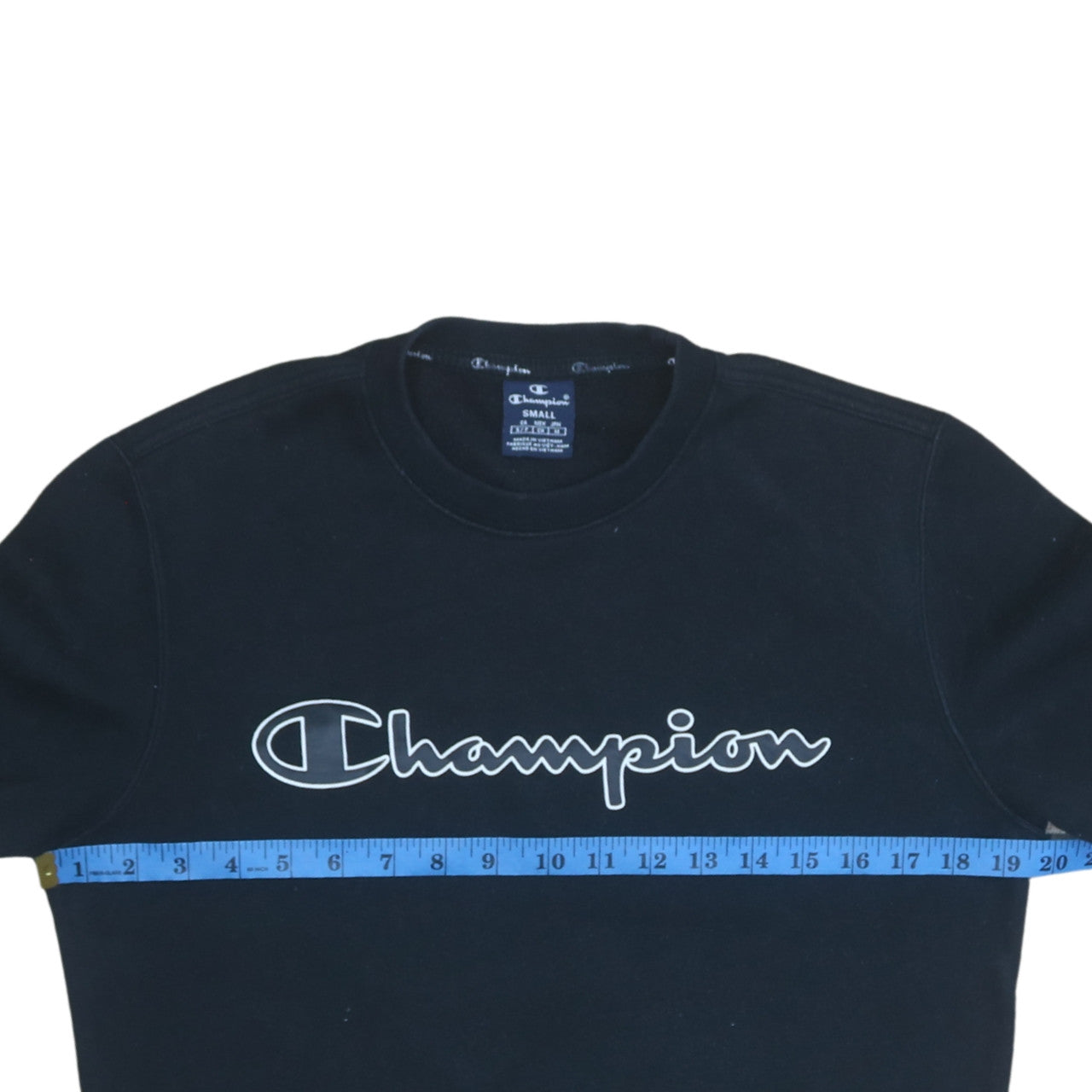 Champion Men's Black Small Crew Neck Pullover Sweatshirt