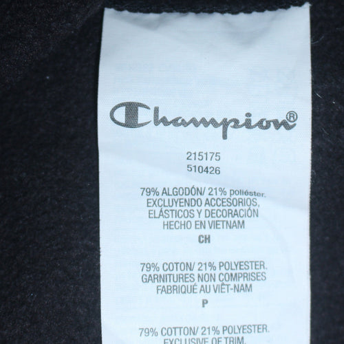 Champion Men's Black Small Crew Neck Pullover Sweatshirt