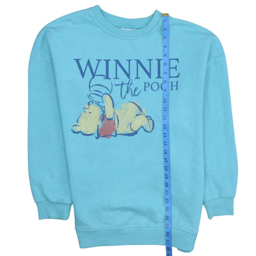 Disney Women Blue Winnie the Pooh Pullover Sweatshirt Size M 12/14