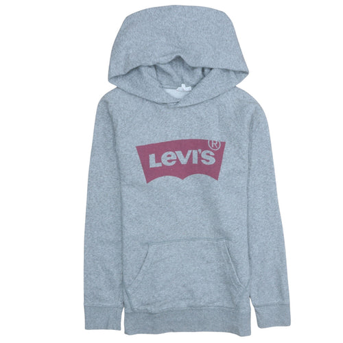 Levi's Men's Grey Pullover Hoodie Small Logo Fleece Sweatshirt