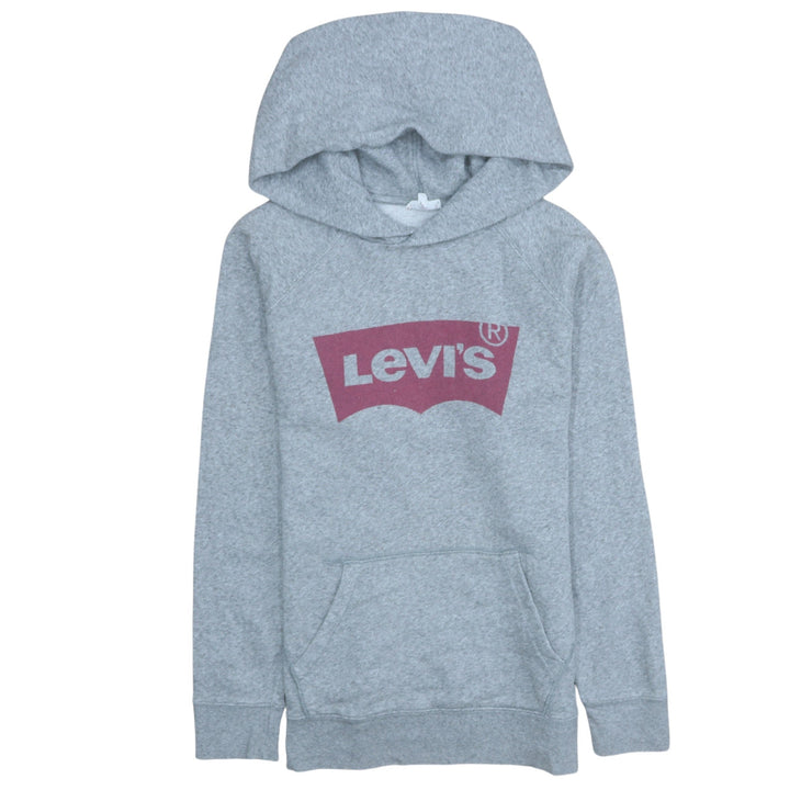 Levi's Men's Grey Pullover Hoodie Small Logo Fleece Sweatshirt