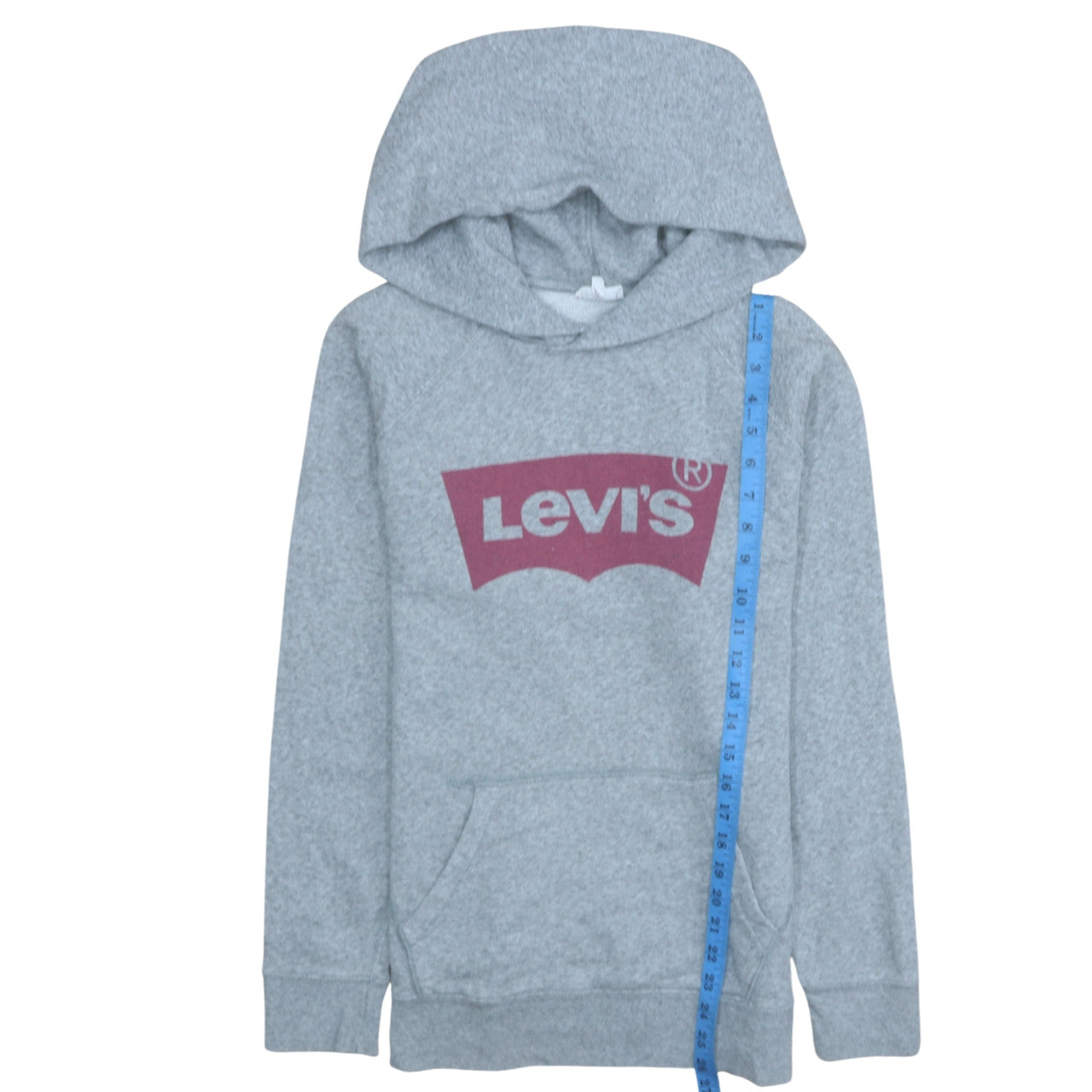 Levi's Men's Grey Pullover Hoodie Small Logo Fleece Sweatshirt