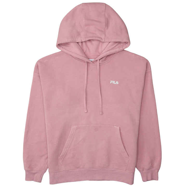 Fila Women’s Pink Pullover Hoodie L Cotton Blend Casual Sweatshirt
