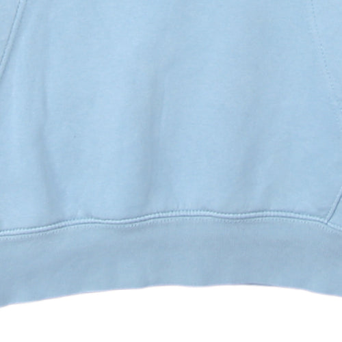 Nike Women's Blue XS Pullover Hoodie Cotton Blend Logo Sweatshirt