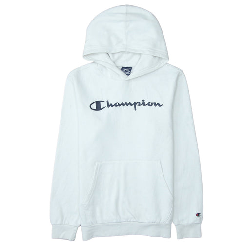 Champion Boys White Pullover Hoodie Size 13-14 Years Cotton Blend