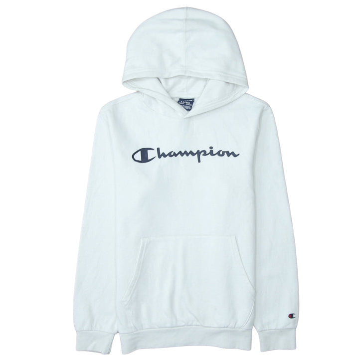 Champion Boys White Pullover Hoodie Size 13-14 Years Cotton Blend