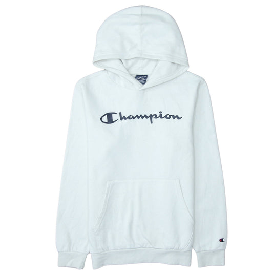 Champion Boys White Pullover Hoodie Size 13-14 Years Cotton Blend