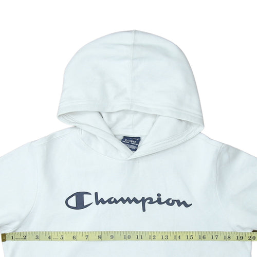 Champion Boys White Pullover Hoodie Size 13-14 Years Cotton Blend
