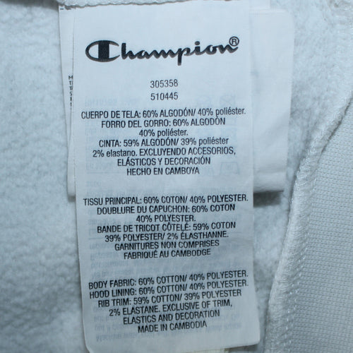 Champion Boys White Pullover Hoodie Size 13-14 Years Cotton Blend