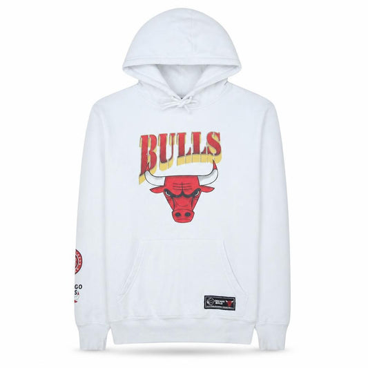 Front view of Primark NBA Chicago Bulls Men's White Pullover Hoodie XS
