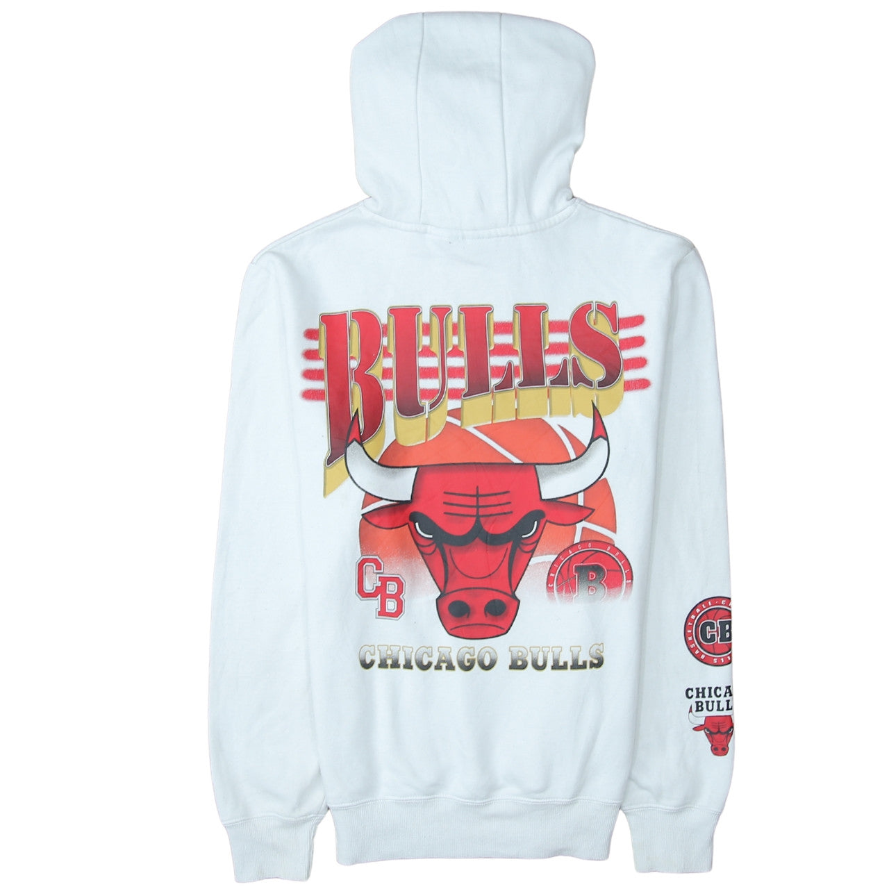 Primark NBA Chicago Bulls Men's White Pullover Hoodie XS