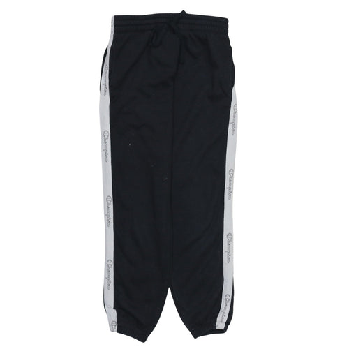 Champion Mens Black Small Logo Tape Fleece Sweatpants