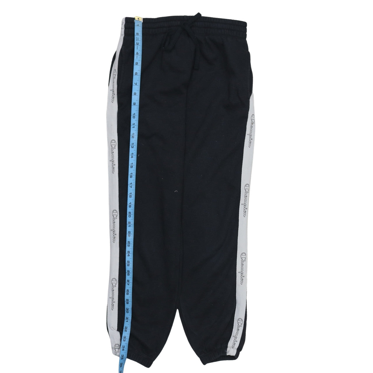 Champion Mens Black Small Logo Tape Fleece Sweatpants