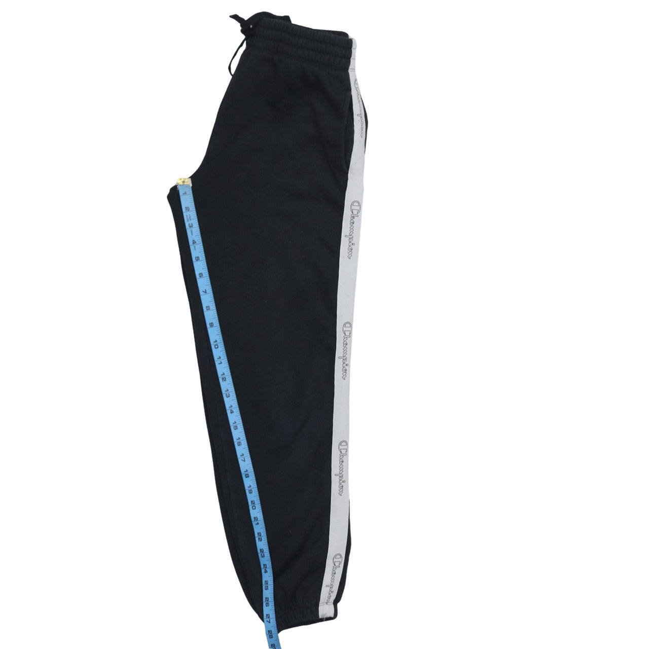 Champion Mens Black Small Logo Tape Fleece Sweatpants