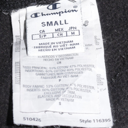 Champion Mens Black Small Logo Tape Fleece Sweatpants