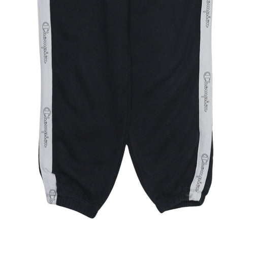 Champion Mens Black Small Logo Tape Fleece Sweatpants