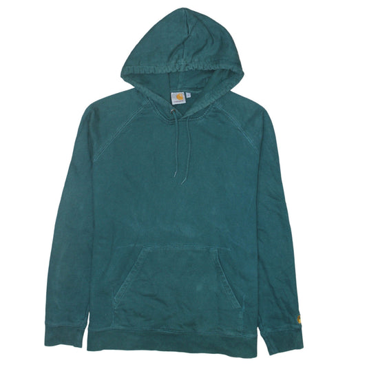 Carhartt Men's Green Pullover Hoodie L Cotton Fleece Sweatshirt