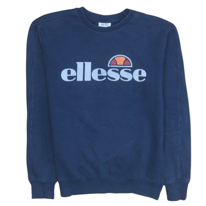 Ellesse Women's Navy Blue Logo Pullover Sweatshirt UK 8