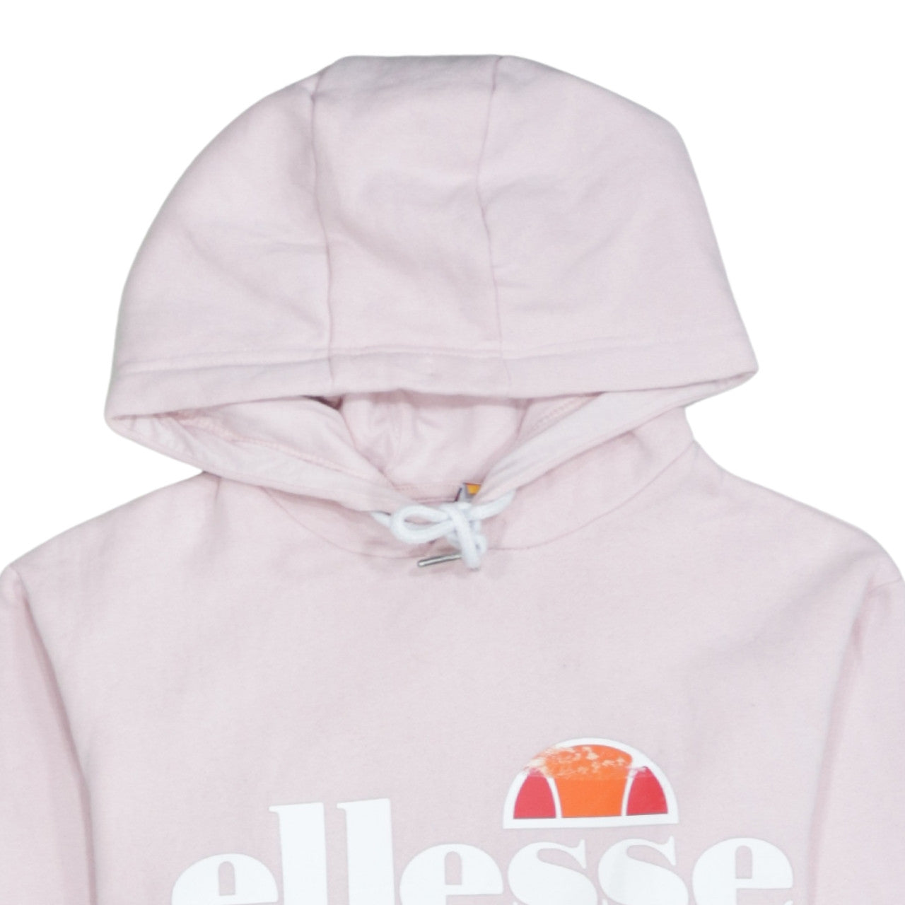 Ellesse Womens Pink Pullover Hoodie UK 6 Classic Logo Cotton Blend