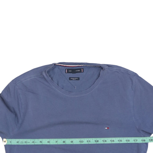 Tommy Hilfiger Men's Blue Slim Fit Organic Cotton T-Shirt M
