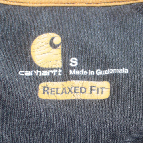 Carhartt Men's Black Small Relaxed Fit Cotton Polo Shirt