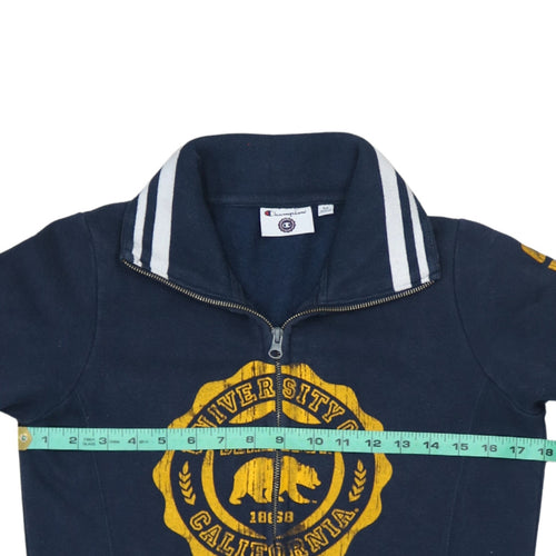 Champion Men's Blue Full Zip University Sweatshirt M