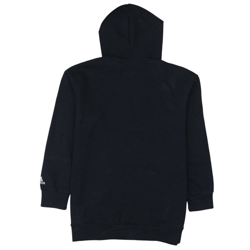 Adidas Womens Black Pullover Hoodie Size 12-14 Logo Sweatshirt
