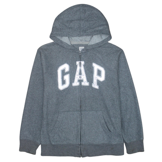 GAP Kids Boys Grey Full Zip Hoodie XXL 13-14 Years Cotton Blend