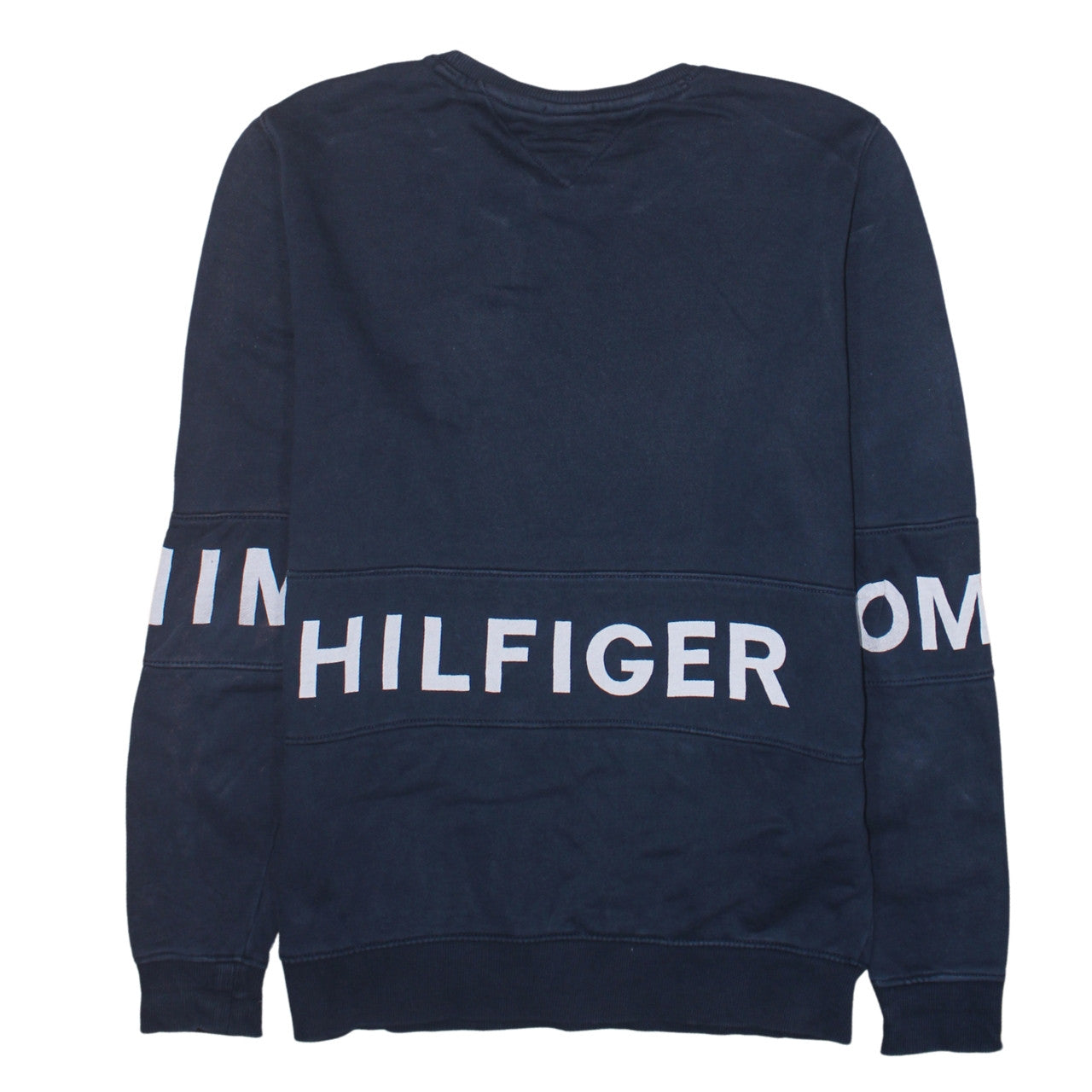 Tommy Hilfiger Men's Blue XL Logo Crew Neck Sweatshirt