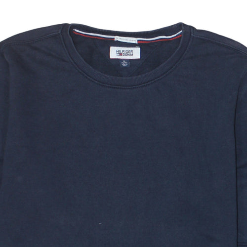 Tommy Hilfiger Men's Blue XL Logo Crew Neck Sweatshirt