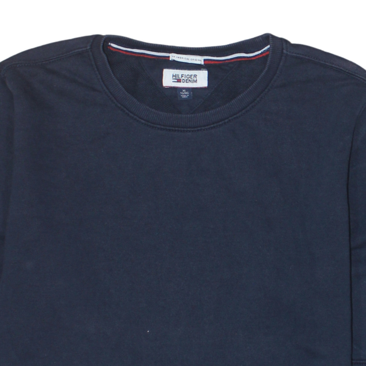 Tommy Hilfiger Men's Blue XL Logo Crew Neck Sweatshirt
