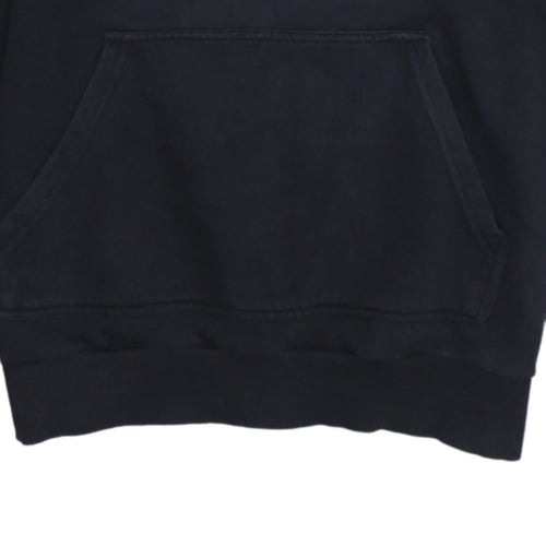 Adidas Boys Black Hoodie 13–14Y Pullover Cotton Blend Graphic Print