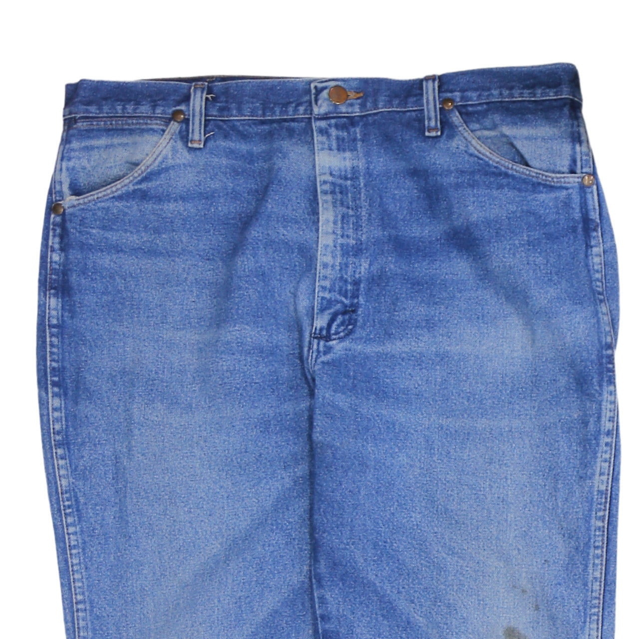 Wrangler Men Blue 38 x 34 Straight Leg Denim Jeans