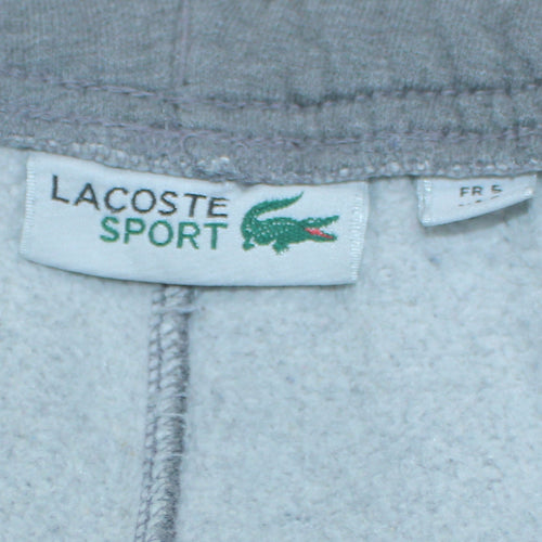 Lacoste Sport Men Grey Jogger Trousers Size S Cotton Blend