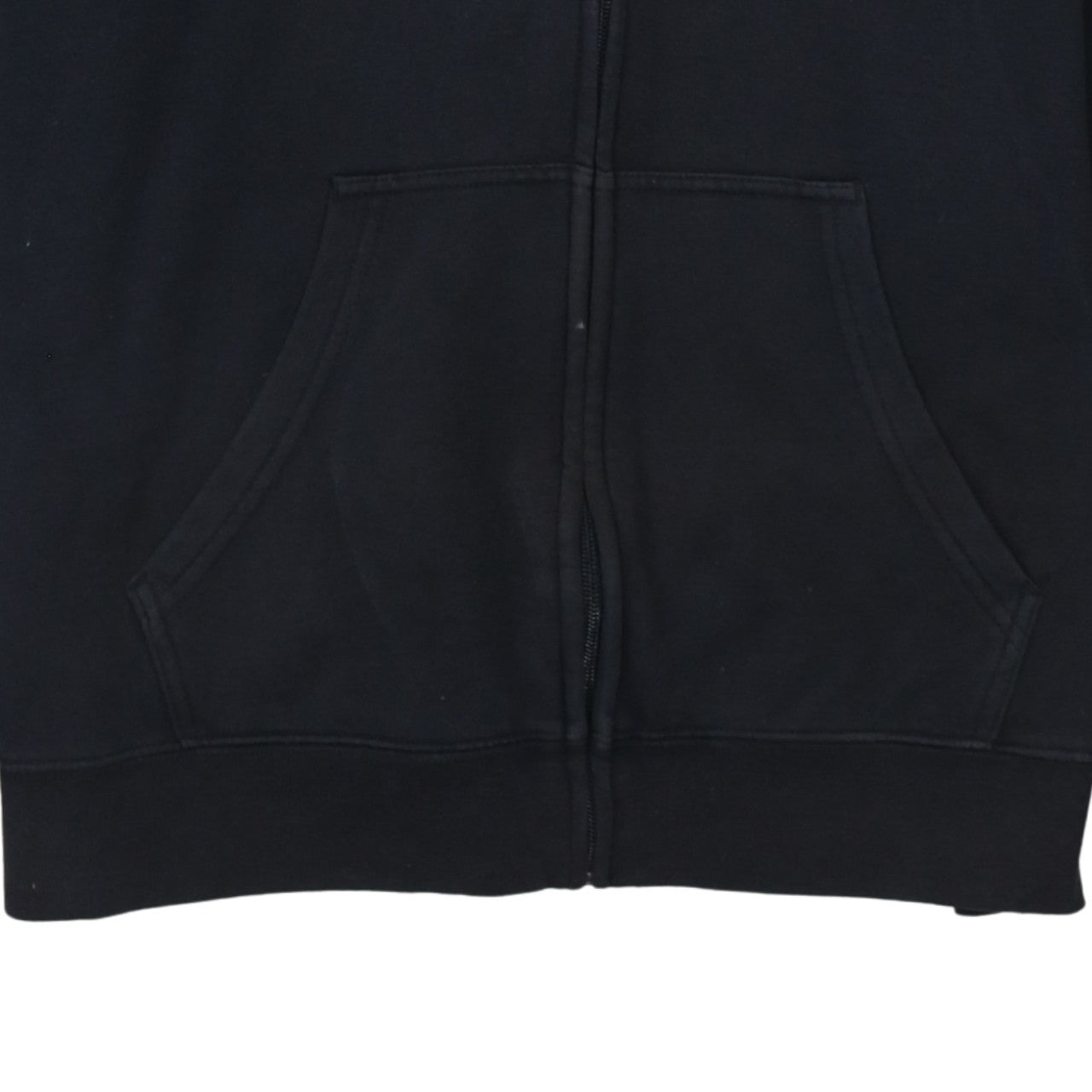 Champion Men's Black Full Zip Hoodie Size L Logo Fleece