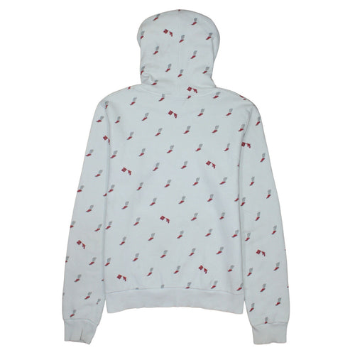 Nike Women's White Graphic Print Pullover Hoodie XL Casual
