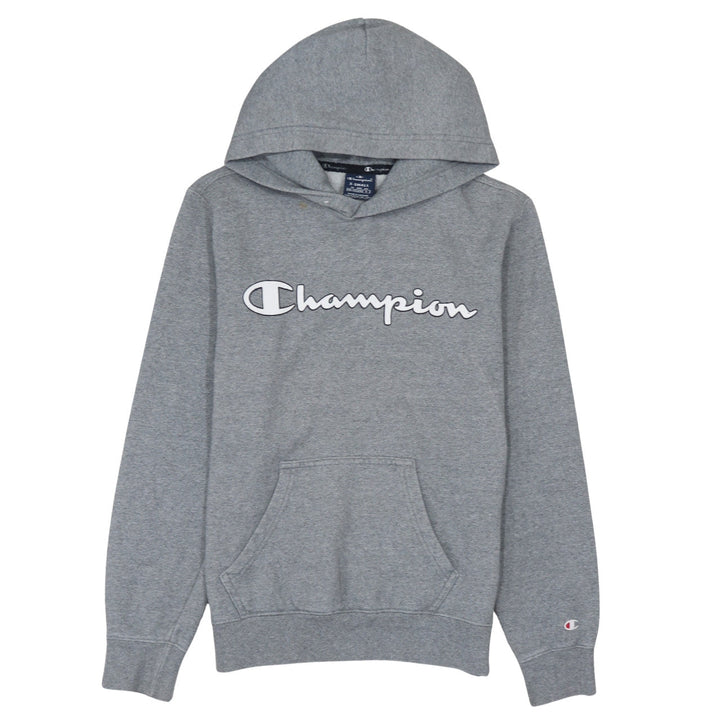 Champion Womens Grey XS Pullover Hoodie with Logo