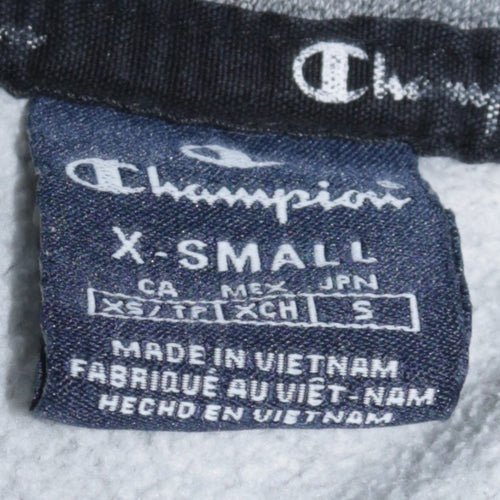 Champion Womens Grey XS Pullover Hoodie with Logo