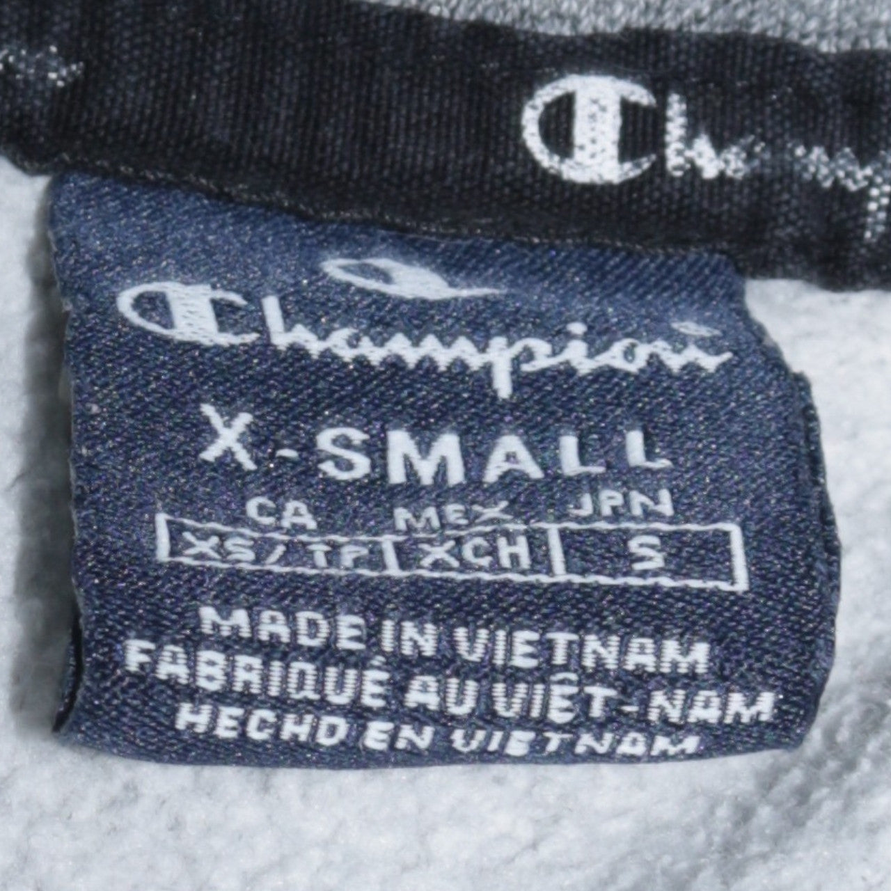 Champion Womens Grey XS Pullover Hoodie with Logo